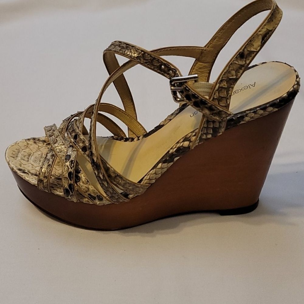 Alexandre Birman snake pattern wedg… - image 1